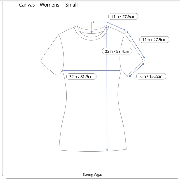 Canvas Bella Women's Blue Strong Vegas Size Small - Picture 8 of 8